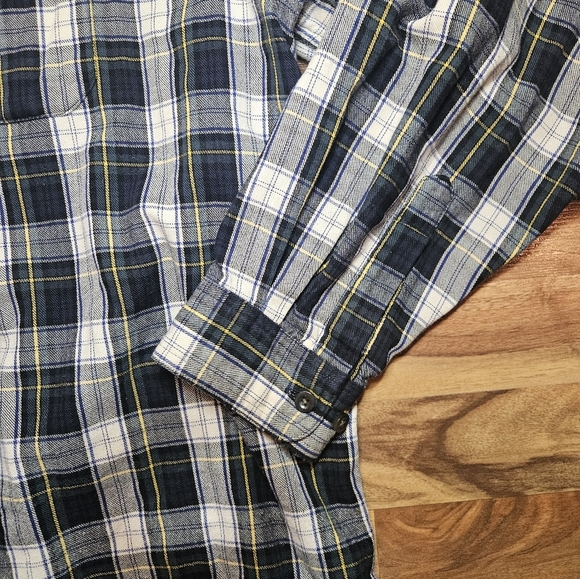 L.L. Bean XL Large Scotch Plaid Flannel Mens Shirt 228061 - Picture 4 of 10